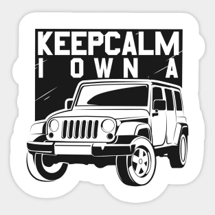 Jeep Black "Keep Calm I Own A" Sticker